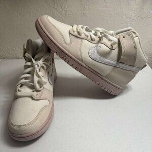 New Nike Dunk High Retro PRM Cracked Leather Swoosh - Size 9